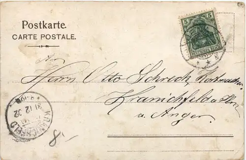 Der Marktplatz zu Jena am 31. Dezember - Litho -650212