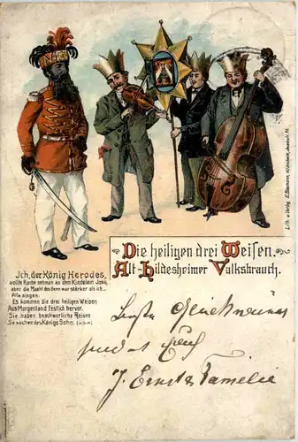 Hildesheim - Die heiligen drei Weissen - Litho -650226