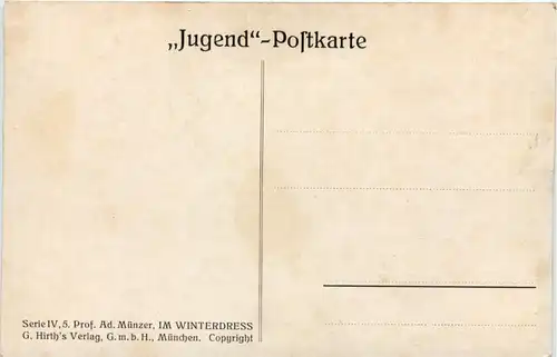 Künstler Ak - Ad. Münzer - Im Winterdress -650316