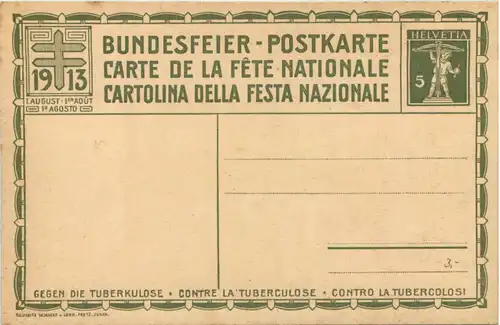 Bundesfeier Festkarte 1913 -650336