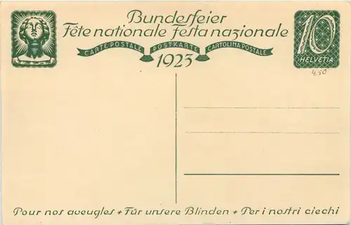 Bundesfeier Festkarte 1923 -650334