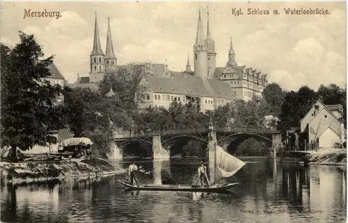 Merseburg - Kgl. Schloss mit Waterloobrücke -650432