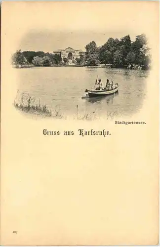 Gruss aus Karlsruhe - Stadtgartensee -650328