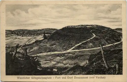 Fort und Dorf Douaumont - Feldpost 7. Loth Inf. Regiment 158 -650486