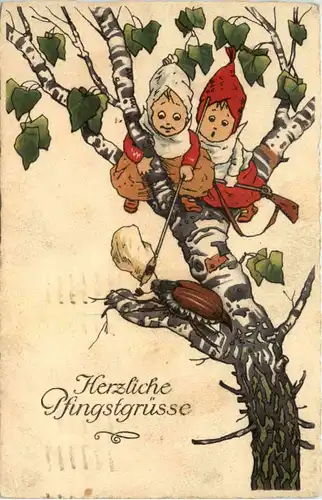 Kinder mit Maikäfer - Pfingsten -650480