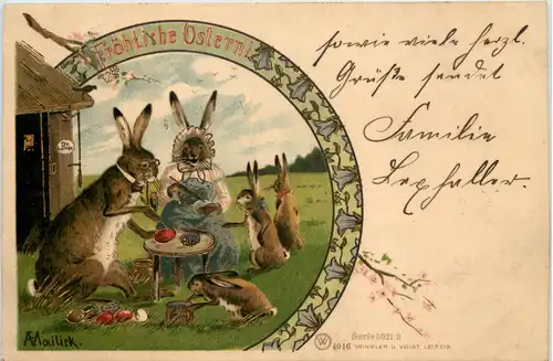 Künstler AK Mailick - Fröhliche Ostern -650526