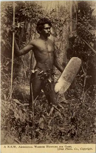 A NSW Aboriginal Warrior Hunting for Game -650782