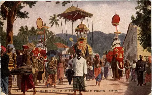 Ceylon - Procession of the hjoly Relic of the Tooth -650890