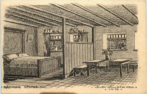 1. WK - Flämische Stube - Feldpost Res Inf Regt 246 -651018