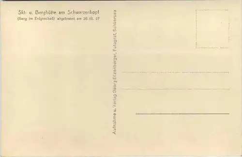 Ski und Berghütte am Schwarzenkopf abgebrannt 1927 - Schliersee -651108