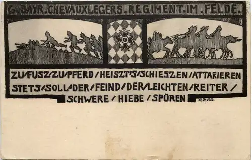 6. Bayr. Chevauxlegeres Regiment im Felde - Feldpost -651120