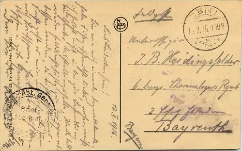 Gand - La Poste - Feldpost -651168