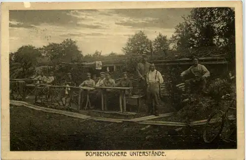 Bombensichere Unterstände - Feldpost Bayr. 19. Inf Division -651194