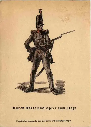 Durch Härte und Opfer zum Sieg - Preussischer Infanterist -651288