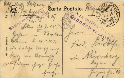 Houx - Feldpost - Krankentransport Abt 6. Armee -651336