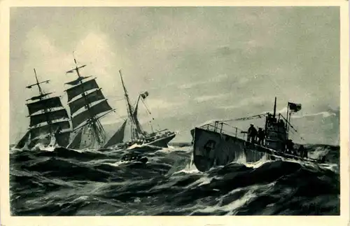 U-Boot-Tag 1917 - Künstler AK Willy Stöwer -651410