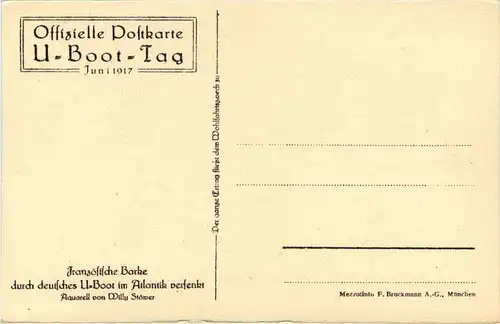 U-Boot-Tag 1917 - Künstler AK Willy Stöwer -651410