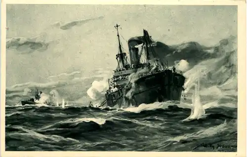 U-Boot-Tag 1917 - Künstler AK Willy Stöwer -651406