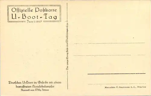 U-Boot-Tag 1917 - Künstler AK Willy Stöwer -651406