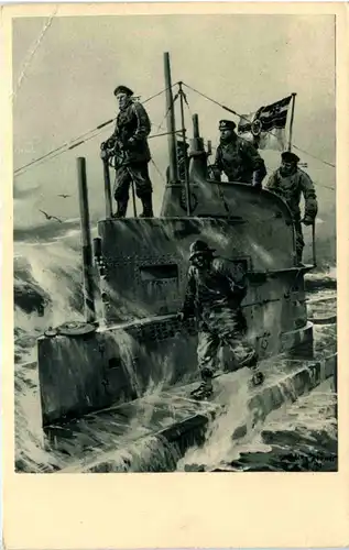 U-Boot-Tag 1917 - Künstler AK Willy Stöwer -651420