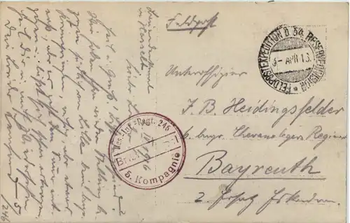 Hasselt - Feldpost Res Inf Regt 246 -651424