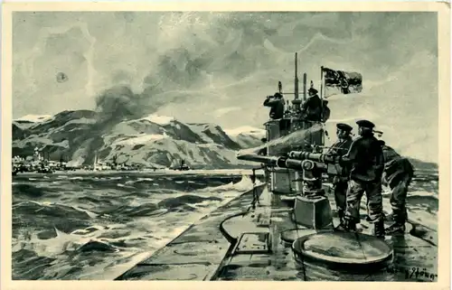 U-Boot-Tag 1917 - Künstler AK Willy Stöwer -651418