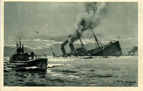 U-Boot-Tag 1917 - Künstler AK Willy Stöwer -651408