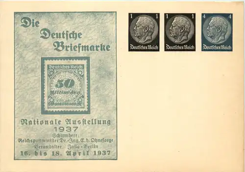 Berlin - Briefmarke Nationale Ausstellung 1937 - Ganzsache PP 137 C1 -651454