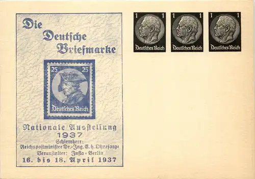 Berlin - Briefmarke Nationale Ausstellung 1937 - Ganzsache PP 135 C1 -651474