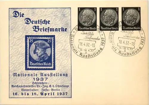Berlin - Briefmarke Nationale Ausstellung 1937 - Ganzsache PP 135 C1 -651484