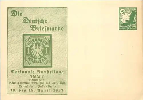 Berlin - Briefmarke Nationale Ausstellung 1937 - Ganzsache PP 142 C11 -651492