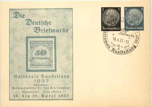 Berlin - Briefmarke Nationale Ausstellung 1937 - Ganzsache PP 132 C1 -651486