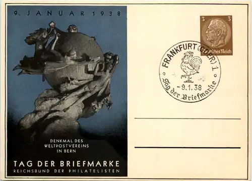 Tag der Briefmarke 1938 - Ganzsache PP122 C75 mit SST Frankfurt Oder -651518