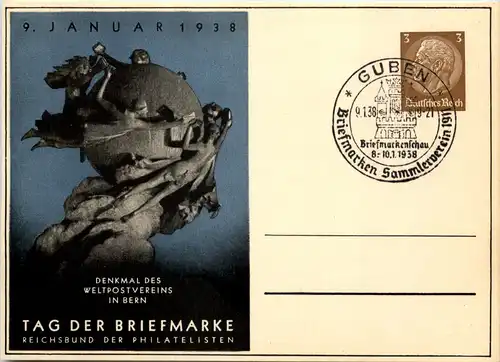 Tag der Briefmarke 1938 - Ganzsache PP122 C75 mit SST Guben -651546