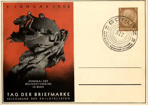 Tag der Briefmarke 1938 - Ganzsache PP122 C75 mit SST Görlitz -651568