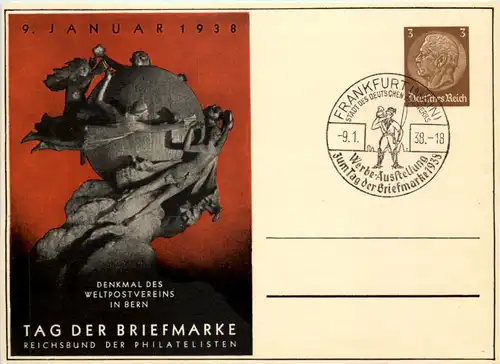 Tag der Briefmarke 1938 - Ganzsache PP122 C75 mit SST Fankfurt Main -651562