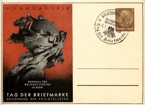 Tag der Briefmarke 1938 - Ganzsache PP122 C75 mit SST Friedberg -651566
