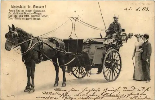 Liebesfahrt im Hansom - Kutsche -651616