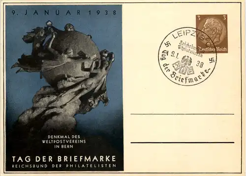 Tag der Briefmarke 1938 - Ganzsache PP122 C75 mit SST Leipzig -651510