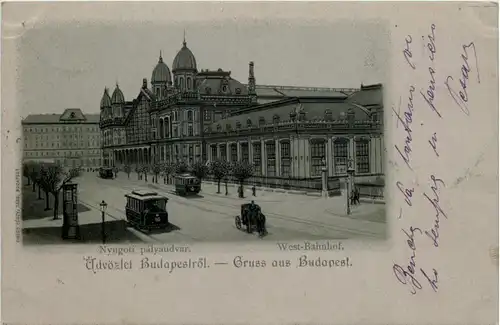 Gruss aus Budapest - West-Bahnhof - Litho -651726