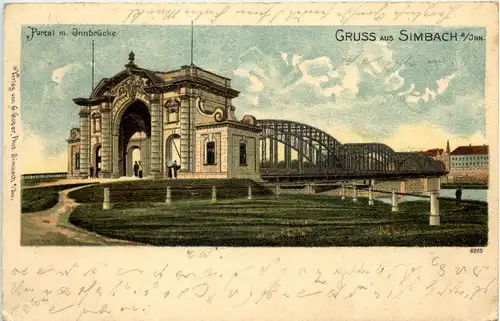 Gruss aus Simbach am Inn - Litho -651702