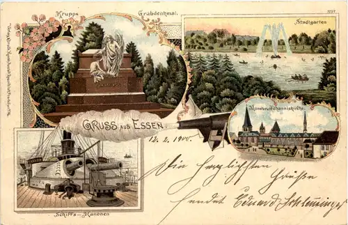 Gruss aus Essen - Litho -652026