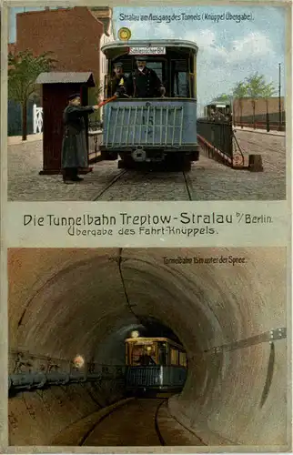 Die Tunnelbahn Treptow - Stralau bei Berlin -651860