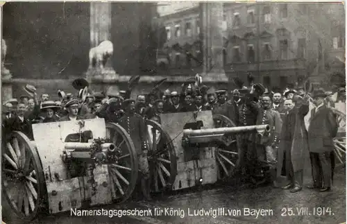 München - Namenstaggeschenk für König Ludwig III - siehe Rückseite -651916