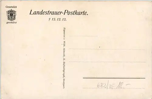 Landestrauer Postkarte - Prinzregent Luitpold -651936