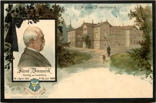 Schloss Friedrichsruh - Fürst Bismarck - Litho -651932