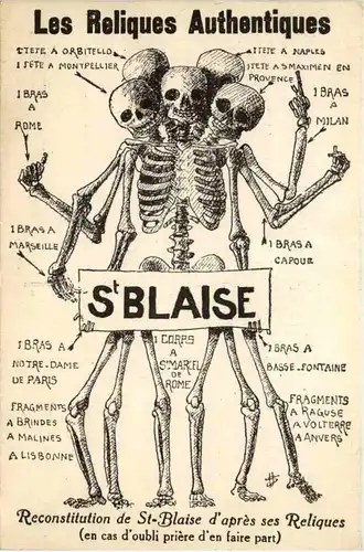 St. Blaise - Les Reliques Authentiques - Skelett -651984
