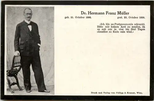 Dr. Hermann Franz Müller - Ich bin an Pestpneumonie erkrankt -651934