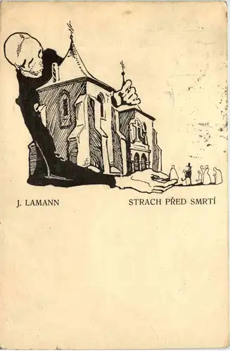 Künstler AK - J. Lamann - Strach Pred Smrti -651942