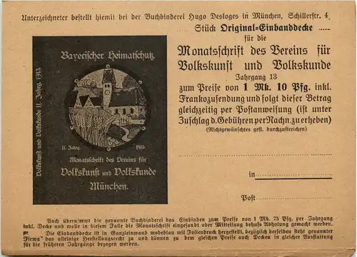 München Buchbinderei Hugo Desloges- Bayrischer Heimatschutz -652114